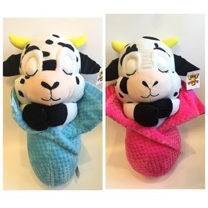 NWT *2*plush Baby girl and baby boy cuddled cows